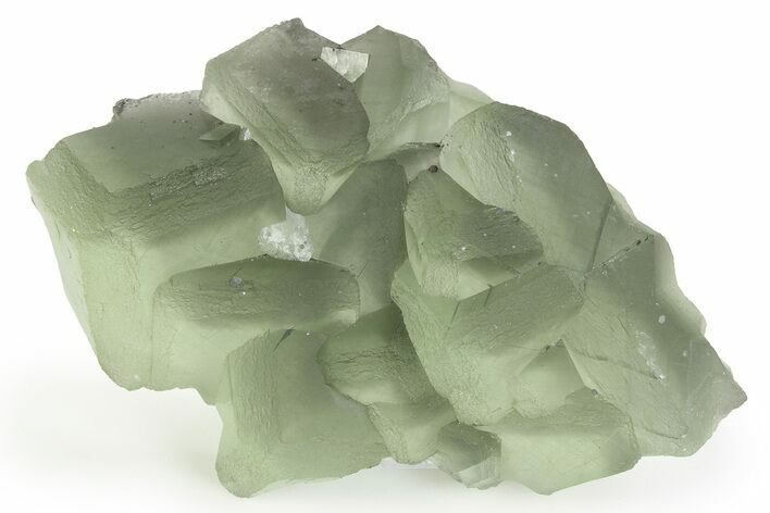 Cubic Green Fluorite (Dodecahedral Edges) Crystal Cluster - China #351329
